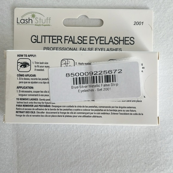 Lash Stuff Glitter Blue False Eyelashes 2000s y2k cosplay festival costume rave - Picture 2 of 2